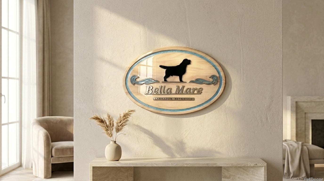 Панно Bella Mare на стене в светлом интерьере