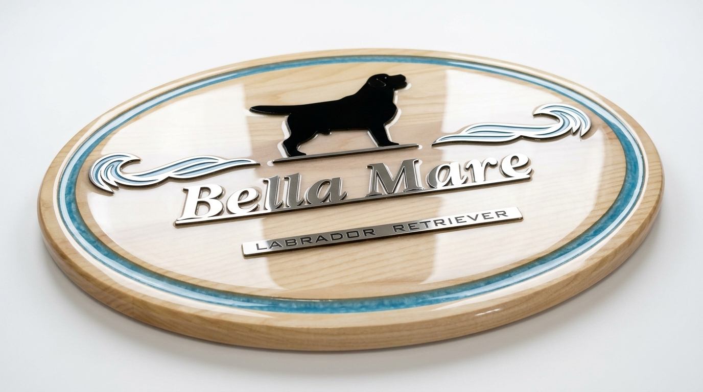 Панно Bella Mare под углом на белом студийном фоне