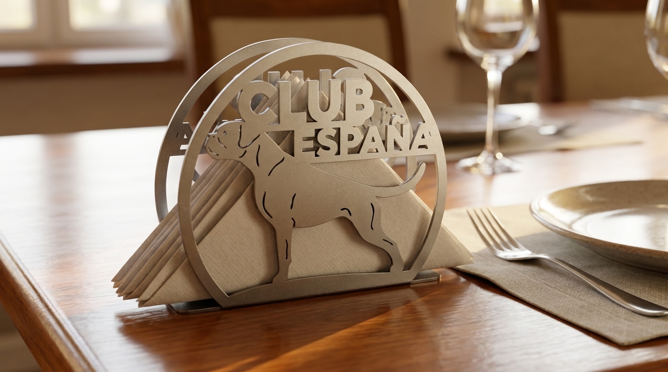 Салфетница Club España с салфетками в ракурсе на столе