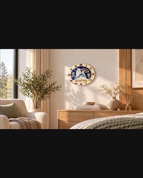Maltese clock for Ascendo Stella kennel in a Scandinavian interior