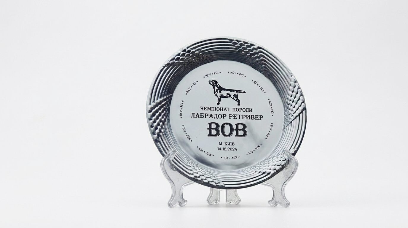 Декоративная тарелка BOB для выставки лабрадоров