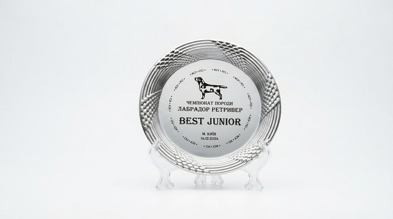 Декоративная тарелка Best Junior на прозрачной подставке