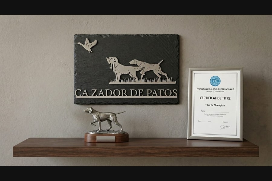 Cazador de Patos Slate Sign — in an interior
